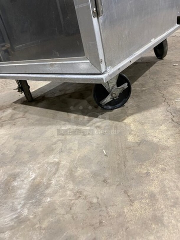 Lockwood Commercial Half Open Half Enclosed Pan Transport Rack! With View Through Door! On Casters! - Image 7 of 7
