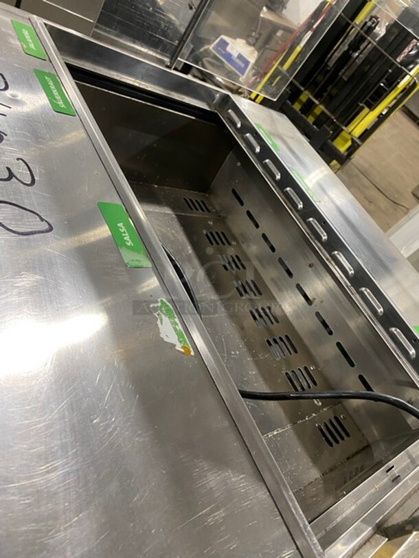Turbo Air Refrigerated Salad Bar Island! Single Door Storage Space Underneath! All Stainless Steel! Model: MST28711S SN: KMS29B2069 115V  - Image 5 of 9