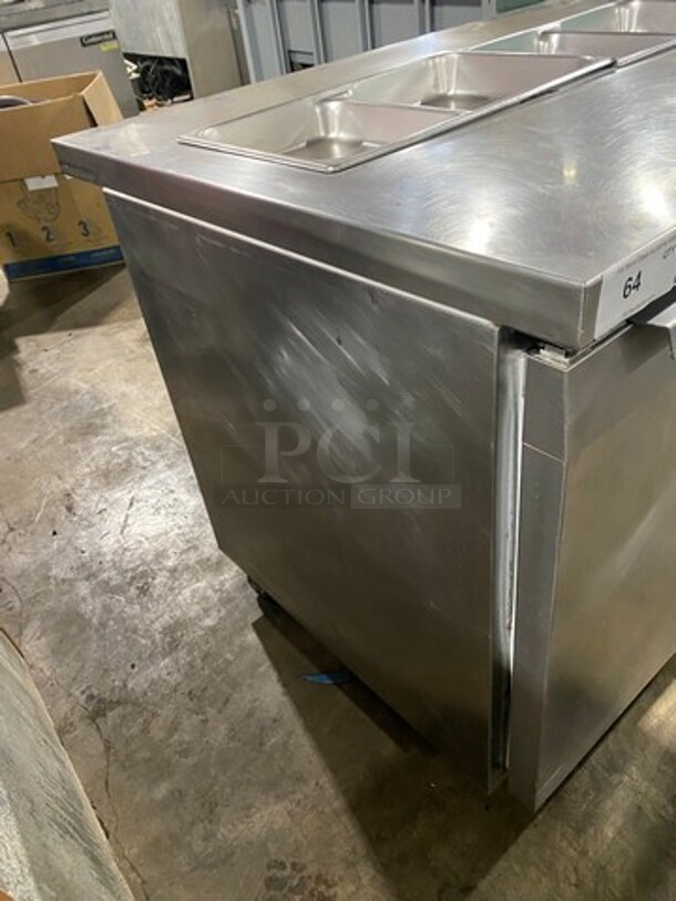 Continental Commercial Refrigerated Sandwich Prep Table! With 2 Door Underneath Storage Space! All Stainless Steel! On Casters! - Image 3 of 9