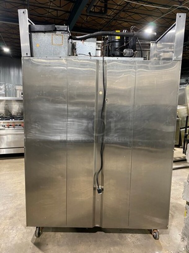 Continental Commercial 2 Door Reach In Freezer! Solid Stainless Steel! On Casters! Model: DL2FESS SN: 143B9271 115V 60HZ 1 Phase - Image 4 of 11