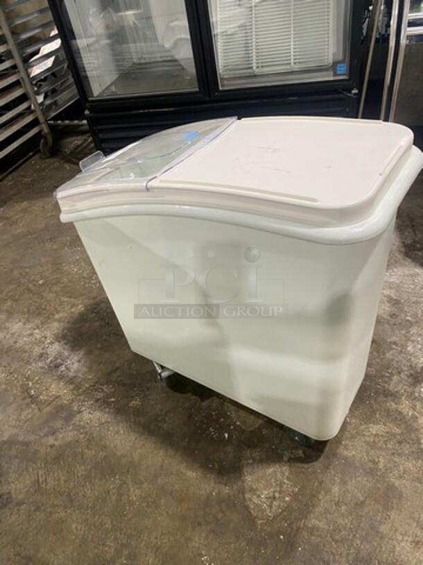 Bakers Mark White Poly Ingredient Bin! On Casters! - Image 4 of 6
