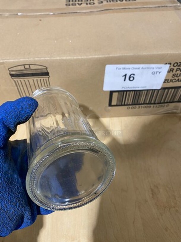 IN THE BOX! Libbey Clear 12 Oz Glass Sugar Pourer! With Chrome Top! - Image 6 of 6