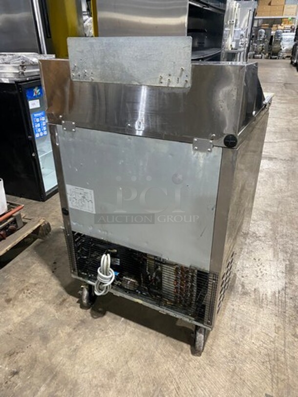 Turbo Air Commercial Refrigerated Sandwich Prep Table! With Commercial Cutting Board! With Single Door Storage Space Underneath! All Stainless Steel! On Casters! Model: TST28SD SN: S208406000 115V 60HZ 1 Phase - Image 3 of 10