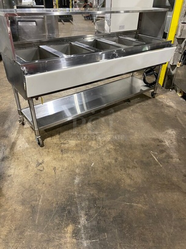 Eagle Commercial Electric Powered 5 Well Steam Table! With Storage Space Underneath! All Stainless Steel! On Casters! Model: YSPHT5 SN: 2008990274 208V 60HZ 1 Phase - Image 4 of 10