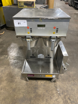 Bunn Commercial Countertop Dual Coffee Brewing Machine! All Stainless Steel! On Small Legs! Model: DUALSHDBC 120/208V 60HZ 1 Phase