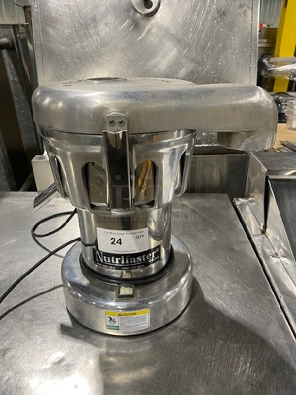 Nutrifaster Commercial Countertop Juicer Extractor! Solid Stainless Steel! Model: N450 SN: 459122012 110V - Image 1 of 8