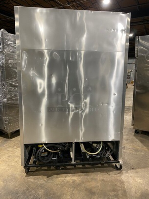 True Commercial 2 Door Half Cooler Half Freezer Combo Unit! With Poly Coated Racks! All Stainless Steel! On Casters! Model: T49DT SN: 6899821 115V 60HZ 1 Phase - Image 3 of 10