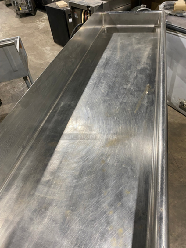 NICE! American Metal Commercial Dish/ Prep Wash Bin! With Back Splash! With Storage Space Underneath! Solid Stainless Steel! On Casters! - Image 5 of 12