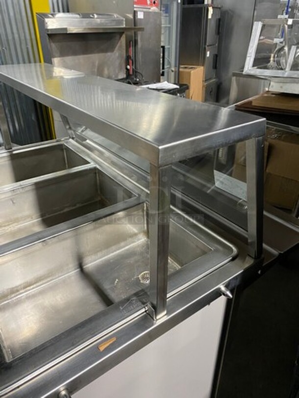 Atlas Metal Commercial Electric Powered 3 Well Steam Table! With Sneeze Guard! With Storage Space Underneath! All Stainless Steel! On Casters! WORKING WHEN REMOVED! Model: WIHDM3 SN: 338589 208V 1 Phase - Image 10 of 10