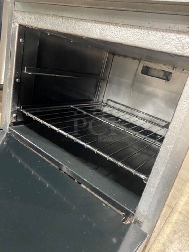 American Range Commercial Natural Gas Powered 4 Burner Stove! With Raised Back Splash! With Oven Underneath! All Stainless Steel! On Legs! - Image 7 of 9