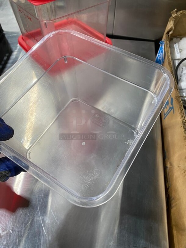 Cambro 6Qt Polypropylene Square Food Storage Containers! 4x Your Bid! - Image 3 of 9