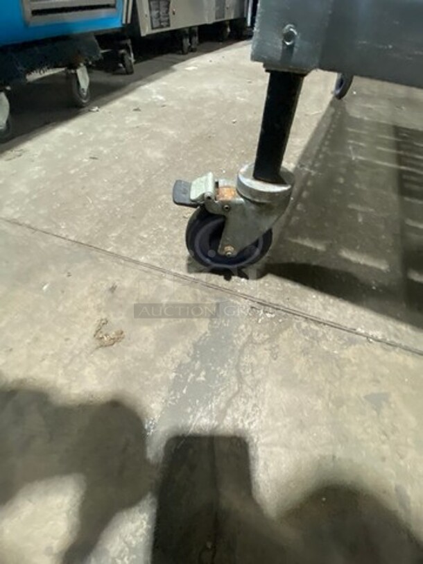 Poly Coated 3 Tier Shelf! On Casters! BUYER MUST DISMANTLE! PCI CANNOT DISMANTLE FOR SHIPPING! PLEASE CONSIDER FREIGHT CHARGES! - Image 5 of 5