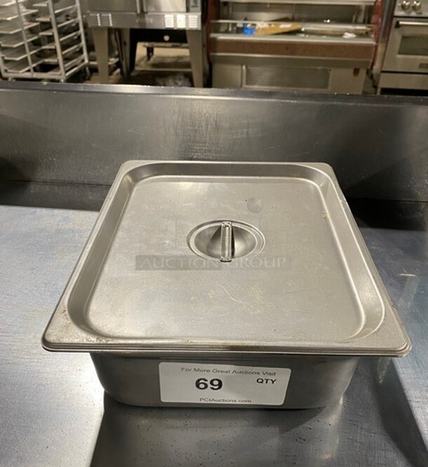 Winco Stainless Steel Half Size Steam Pan With Lid! MODEL SPJL204 - Item #1113801