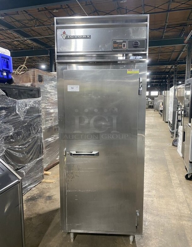 Victory Commercial Single Door Reach In Freezer! All Stainless Steel! On Legs! MODEL FS1DS7EW SN: A0741587 115V 1PH - Image 1 of 9