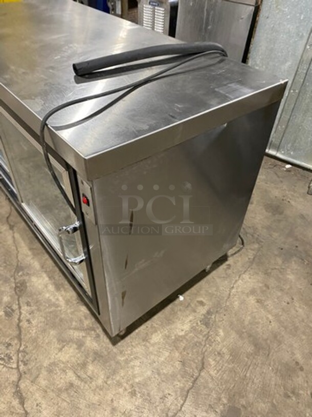 Commercial 2 Sliding Door Back Bar Cooler! With View Through Doors! Metal Rack! Remote Compressor! All Stainless Steel! On Legs! - Image 4 of 9