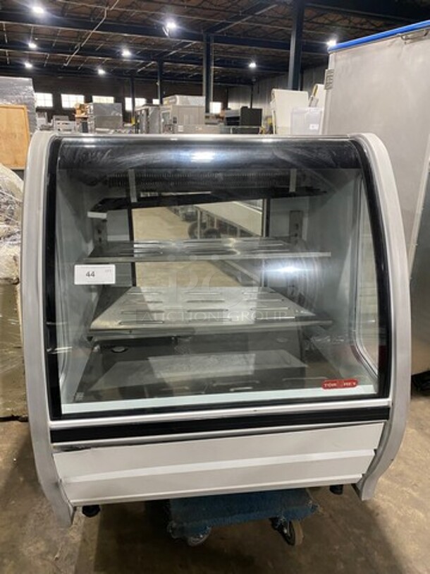 Torrey Commercial Refrigerated Deli/Bakery Display Case Merchandiser! With Curved Front Glass! With Rear Access Door! Model TEM100ULH Serial B12000280! 127V!