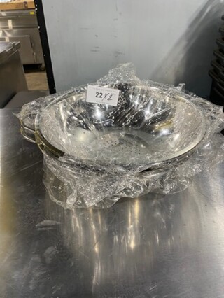 NEW! Stainless Steel Perforated Bowl/ Strainer! With Handles! 2x Your Bid!