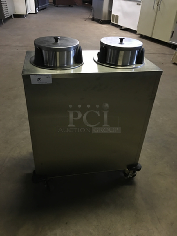 NICE! Lakeside Commercial Electric Powered Dual Heated Plate Return! All Stainless Steel! On Casters!
