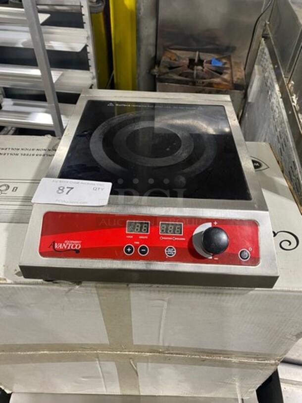 Avantco Commercial Countertop Electric Powered Single Burner Induction Range! All Stainless Steel Body!  - Image 1 of 6