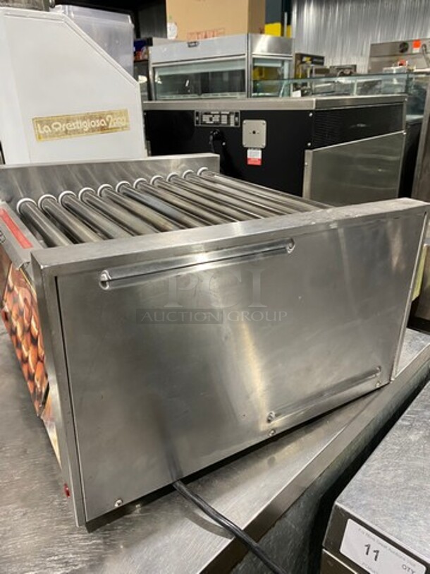 Star Commercial Countertop Hot Dog Roller Grill! With Bun Warmer! All Stainless Steel! Model: 30CHD SN: 6300911A0080 120V - Image 3 of 9