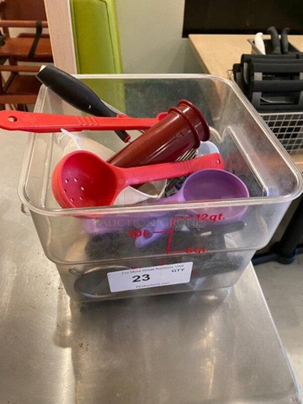 ALL ONE MONEY! MISCELLANEOUS! Includes Assorted Serving Spoons, Potato Masher! - Image 1 of 5