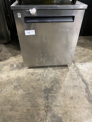 Delfield One Door Lowboy/Worktop Cooler! Model 406Star2 Serial 0701152D01728! 115V 1 Phase! On Casters!