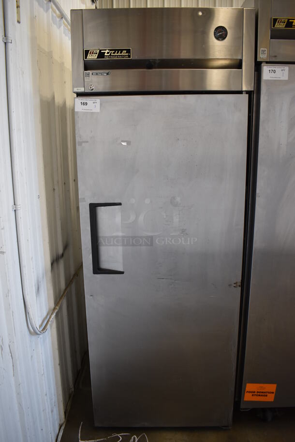 2010 True TG1R-1S Stainless Steel Commercial Single Door Reach In Cooler w/ Poly Coated Racks. 115 Volts, 1 Phase. 29x35x79. Tested and Working!