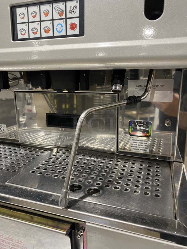 CMA Italy Commercial Countertop Espresso Machine! With Dual Coffee Bean Grinder! All Stainless Steel! Model: AK2AA SN:360152 220/230V - Image 7 of 9