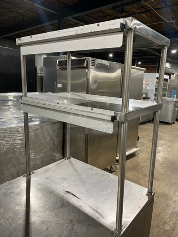 True Commercial Single Door Refrigerated Lowboy/ Worktop Cooler! With Double Overhead Shelf! All Stainless Steel! On Casters! Model: TUC27 SN: 14192705 115V 60HZ 1 Phase - Image 5 of 9