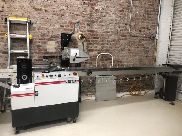 Arty Pac ARTY 75H Stainless Steel Commercial Floor Style High Speed Horizontal Flow Wrapper on Commercial Casters. 230 Volts, 1 Phase. - Image 1 of 10