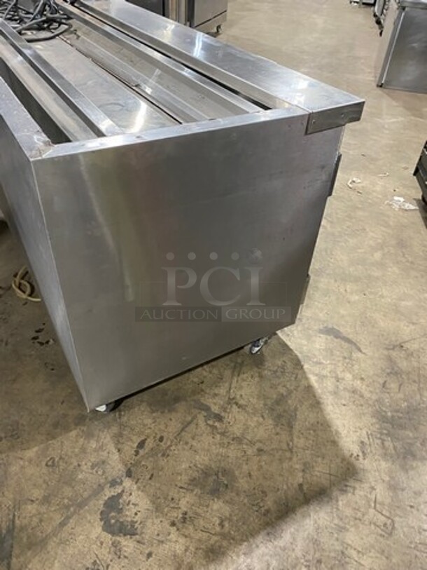 Commercial Custom-Made Cold Pan! With 2 Door Storage Space Underneath! All Stainless Steel! On Casters! - Image 4 of 8