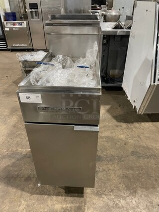 American Range Commercial Natural Gas Powered Deep Fat Fryer! All Stainless Steel! With Frying Baskets! On Legs! Model: AF-35/50 SN: 180412-CO2971!