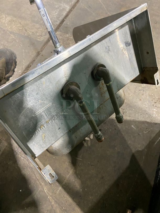 Commercial Stainless Steel Hand Sink! With Back And Side Splashes! With Faucet And Handles! - Image 7 of 7