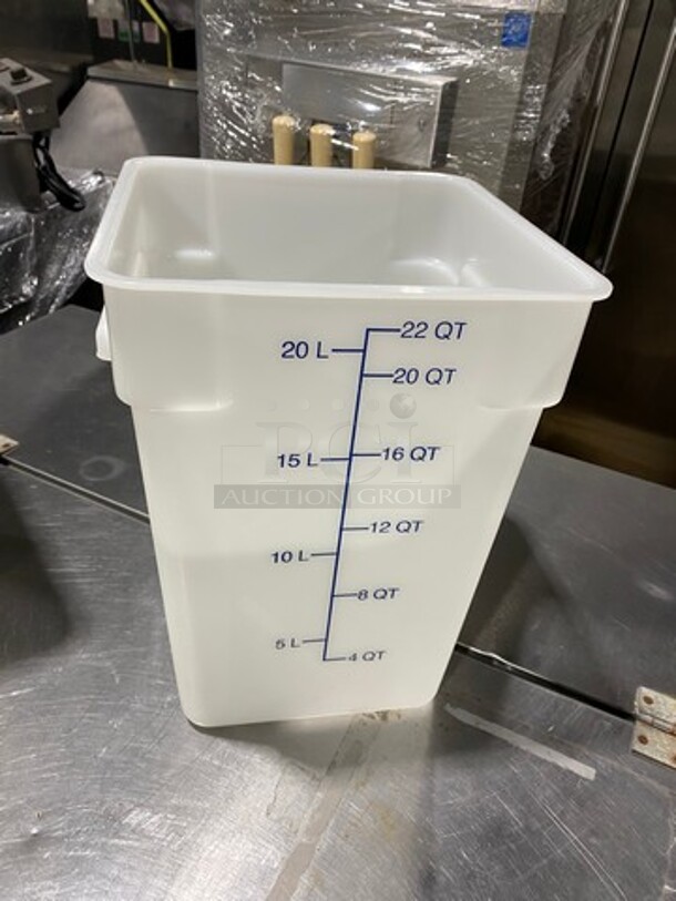 Cambro 22Qt White Poly Food Containers! 3x Your Bid! - Image 2 of 5
