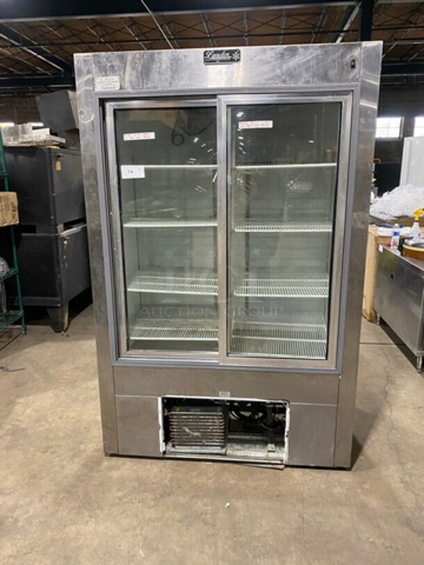 2007 Leader Commercial 2 Door Reach In Cooler Merchandiser! With View Through Doors! With Poly Coated Racks! All Stainless Steel! Model: LS48SSC SN: PQ033403 115V 60HZ 1 Phase - Image 1 of 8