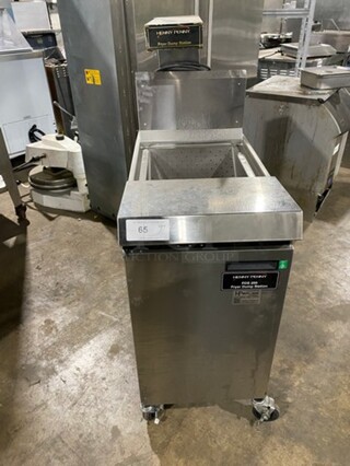 Henny Penny Commercial Floor Style Fryer Dump Station! With Overhead Heating Lamp! All Stainless Steel! Model FDS200! On Casters!