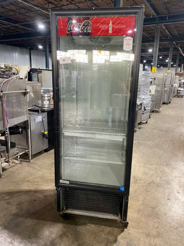 Imbera Commercial Single Door Reach In Cooler Merchandiser! With View Through Door! Poly Coated Racks! On Casters! Model: G319 SN: 534130503462 115V 60HZ 1 Phase