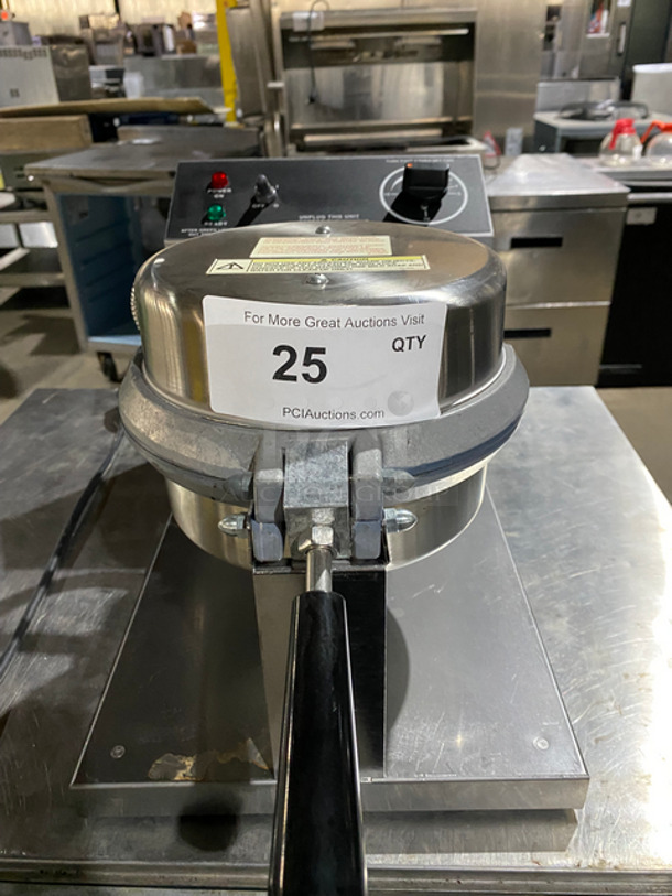 Gold Metal Commercial Countertop Giant Waffle Cone Baker Press! All Stainless Steel! Model: 5020T SN: GWCT1940 120V 60HZ 1 Phase