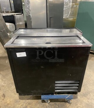 True Commercial Under The Counter Beer Bottle Cooler! With Single Sliding Stainless Steel Top Door! Model: TD3612 115V