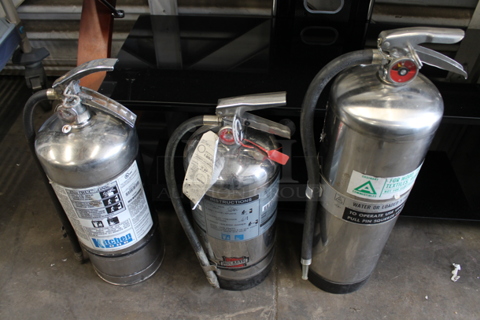 3 Various Wet Chemical Fire Extinguishers; Kitchen One, Buckeye. Buyer Must Pickup - We Will Not Ship. 3 Times Your Bid!