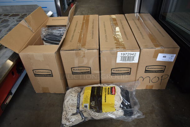 4 Boxes of 12 BRAND NEW! Rubbermaid Mop Heads. 4 Times Your Bid! - Image 1 of 7