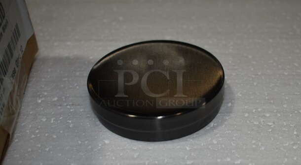 Box of 12 BRAND NEW! room360 RJR024BKS23 10 oz. Round Matte Black Stainless Steel Jar Lid - Image 2 of 8