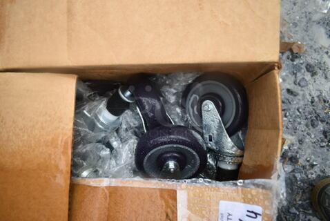 BRAND NEW SCRATCH AND DENT! Box of Commercial Casters. 