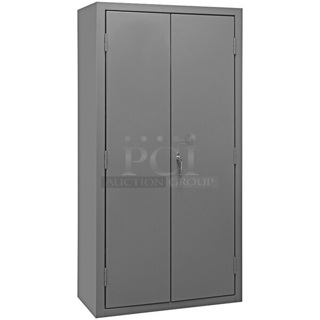 BRAND NEW SCRATCH AND DENT! Durham 70426024S95 16 Gauge 36" x 18" x 72" 4-Shelf Steel Storage Cabinet. 