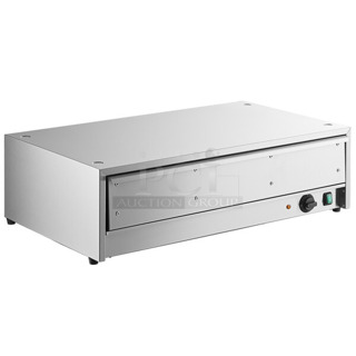 BRAND NEW SCRATCH AND DENT! 2023 Avantco 177BW48 Stainless Steel Commercial Single Drawer Hot Dog Bun Warming Drawer. 120 Volts, 1 Phase. Tested and Working!