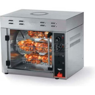 BRAND NEW SCRATCH AND DENT! Vollrath CGA 8008 40704 Stainless Steel Commercial Countertop Electric Powered 8 Bird Rotisserie Oven. 220 Volts, 1 Phase.