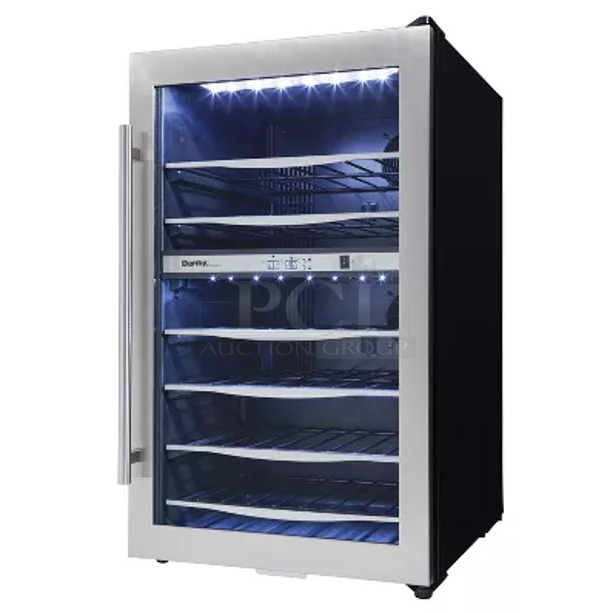 BRAND NEW SCRATCH AND DENT! Danby DWC040A3BSSDD 38 Bottle Free-Standing Metal Wine Cooler Merchandiser. 115 Volts, 1 Phase. Tested and Powers On But Does Not Get Cold

