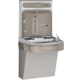 BRAND NEW SCRATCH AND DENT! Zurn Elkay EZSTLDWS_1G ezH20 8 GPH Light Gray Hands-Free Filtered Bottle Filling Station with Drinking Fountain