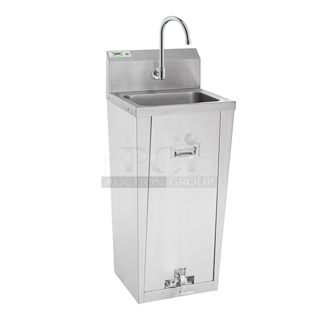 BRAND NEW SCRATCH AND DENT! Regency 600HS17FPB Hands Free Hand Sink with Pedestal Base