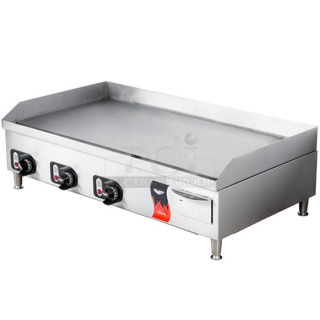 BRAND NEW SCRATCH AND DENT! Vollrath FTA 8036 40717 Cayenne Stainless Steel Commercial Countertop Electric Powered Flat Top Griddle. Missing 1 Leg. 220 Volts, 1 Phase. 